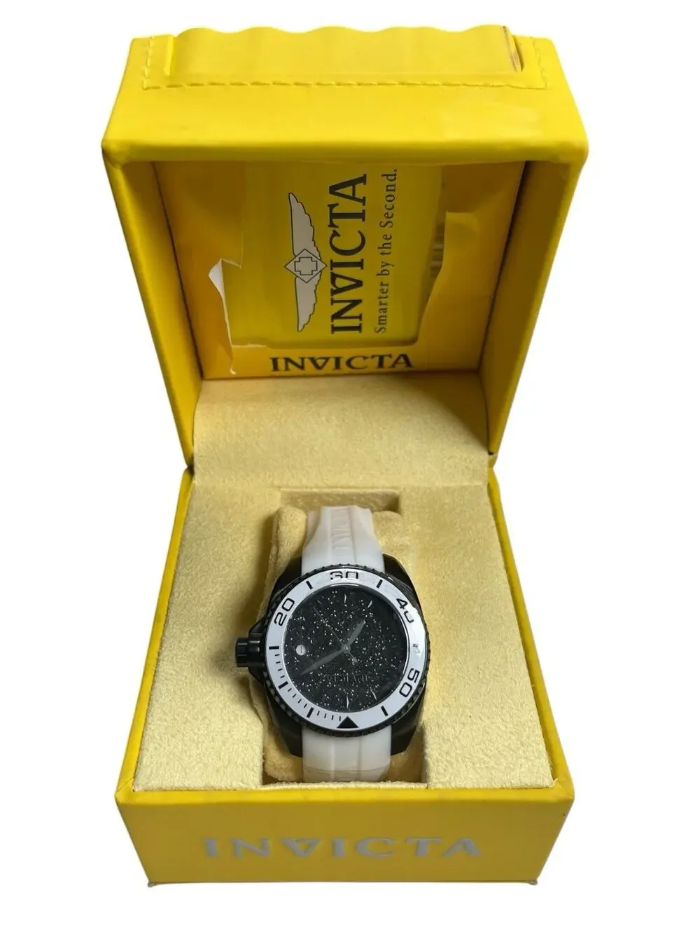 Invicta Angel 22705 Women’s Watch NWT Black White Quartz 100M Sparkle Dial